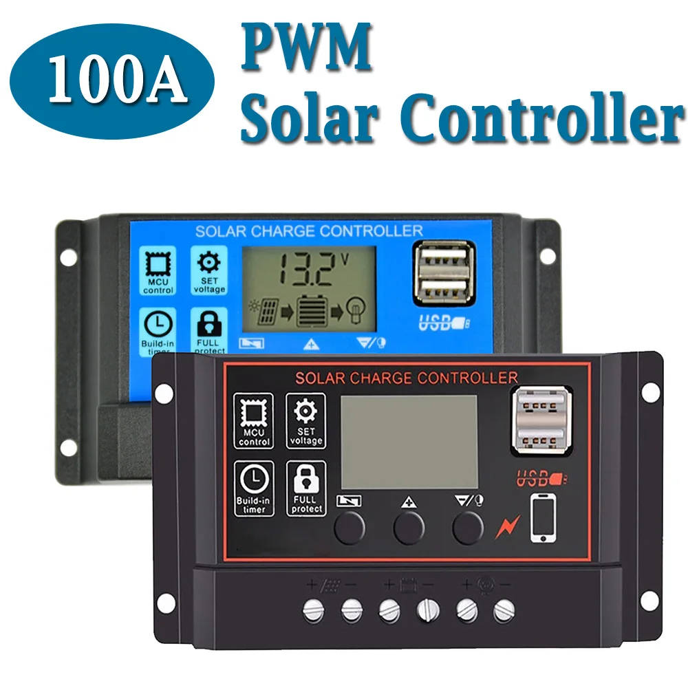 Pwm Charge Controller - PWM Controller 100A 12V 24V Automatic