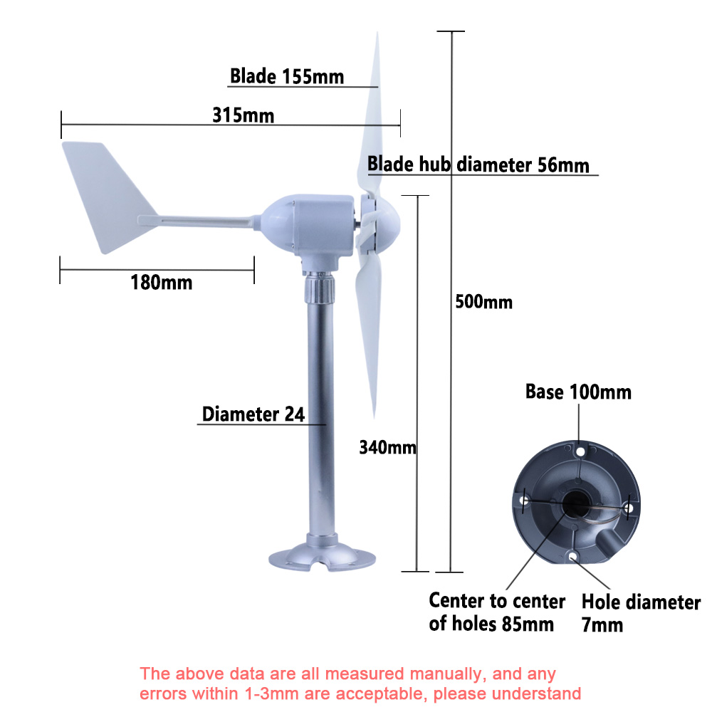50W 5 Blades Micro Wind Turbin - Renewable Energy Project incelemesi ve fiyatı