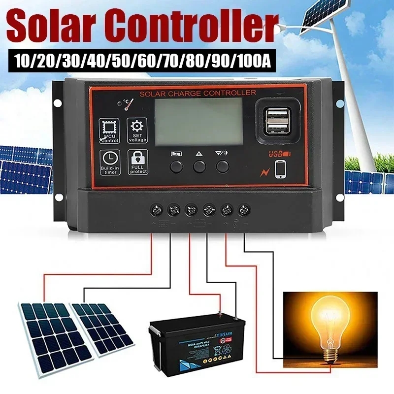 12V/24V10A-100A LCD Display Du - Pwm Charge Controller incelemesi ve fiyatı